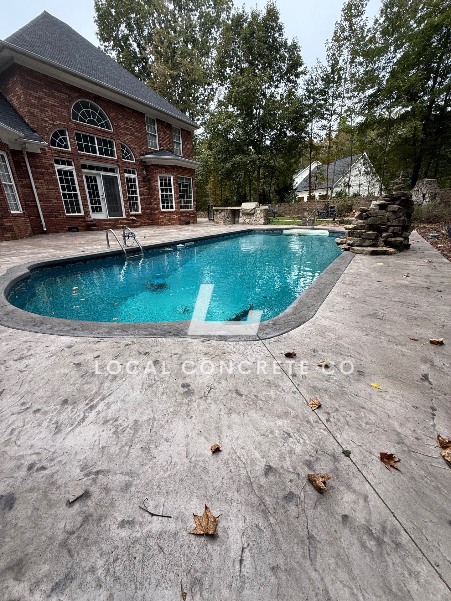 Stamped Pool Deck — after