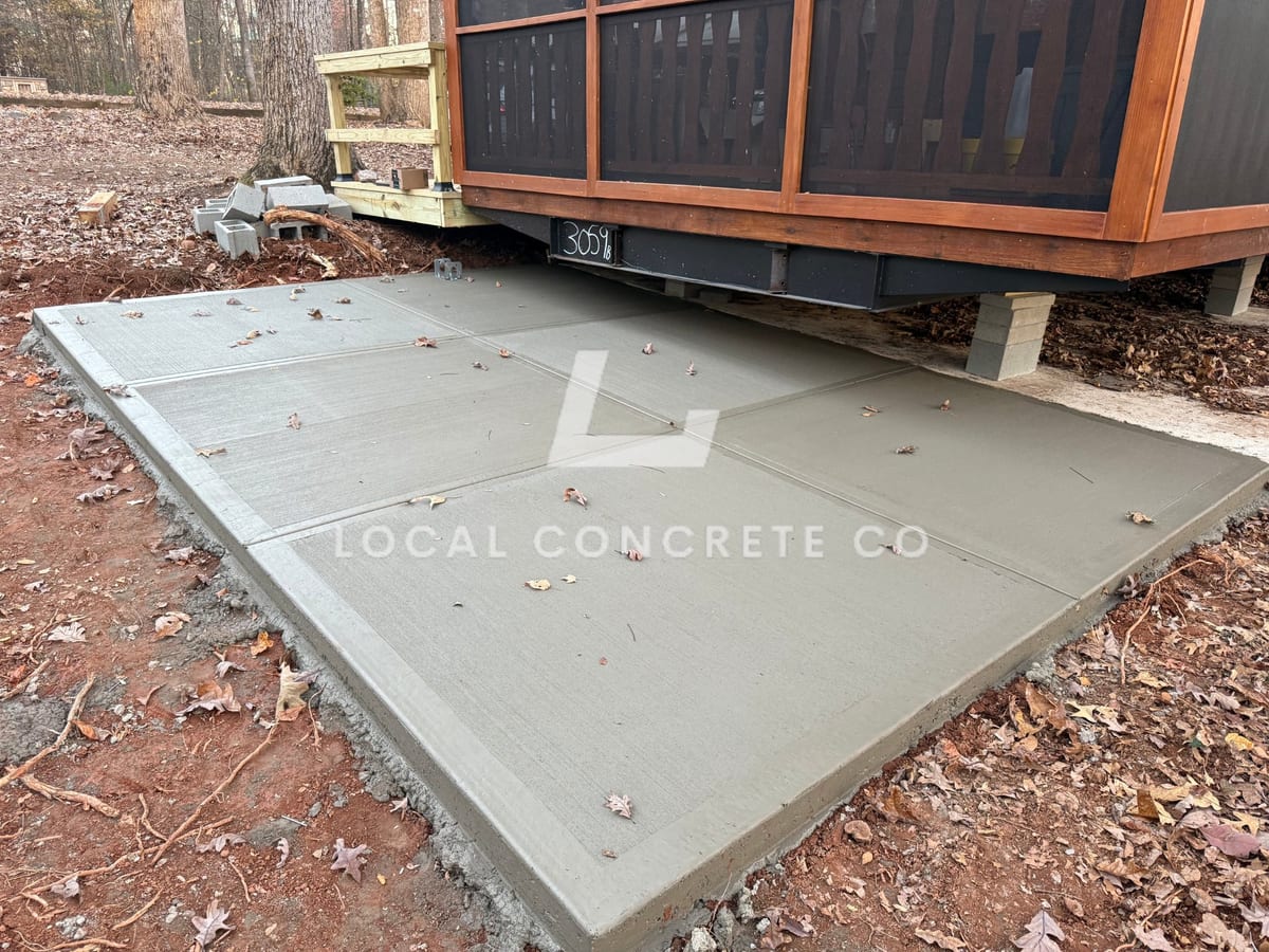 Concrete Patios contractor in Huntersville, NC (Mecklenburg County) — Local Concrete Co delivers driveway, patio, foundation, and decorative concrete work across the Carolinas with a 30-year structural standard.