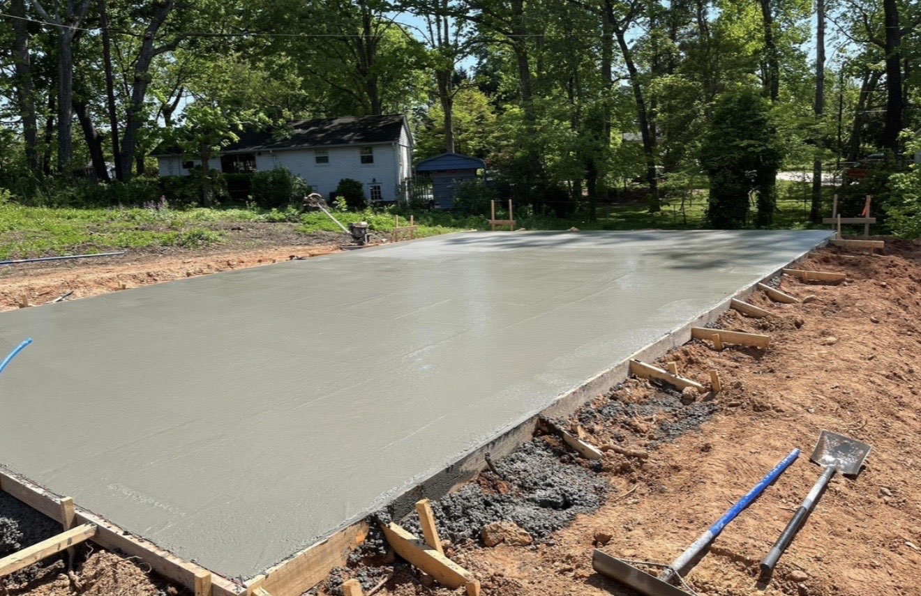 First Flattening Pass — step 11 of a Local Concrete Co project in Charlotte, NC