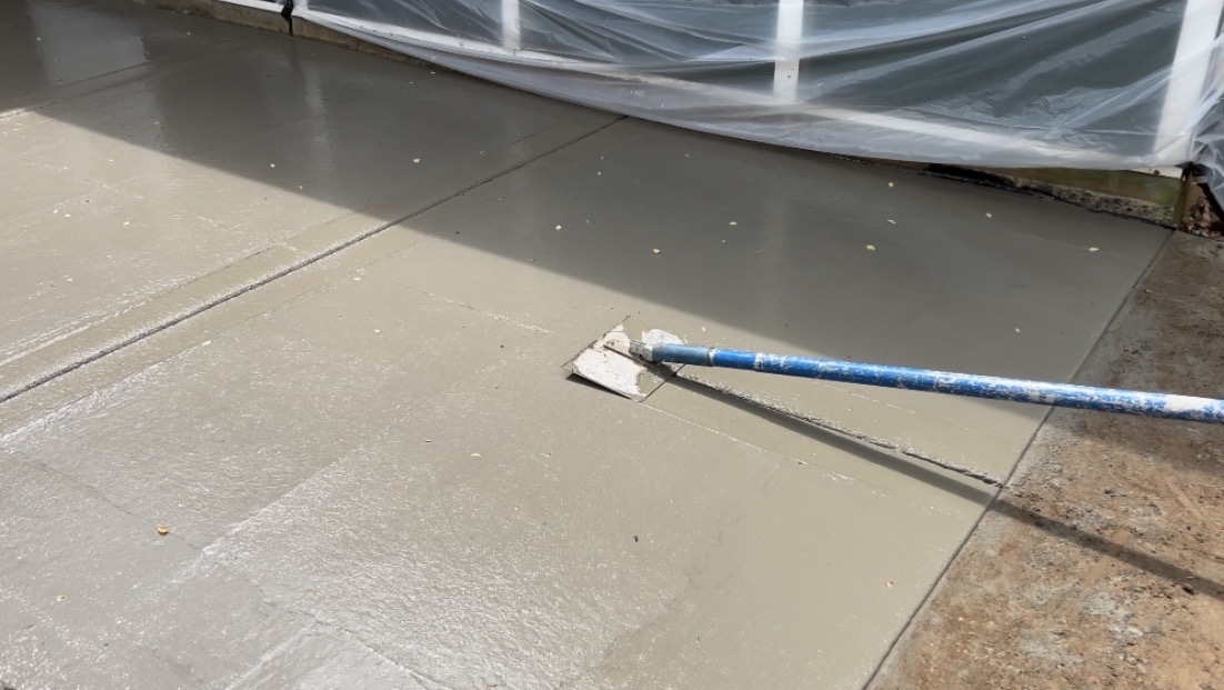 Tooled Edges and Timed Cuts — step 12 of a Local Concrete Co project in Charlotte, NC